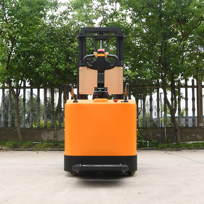 Pallet stacker (station driving) - Orange (adjustable fork) Yufeng factory